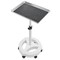 Saloniture Rolling Salon Aluminum Instrument Tray - Portable Hair Stylist Trolley with Mat
